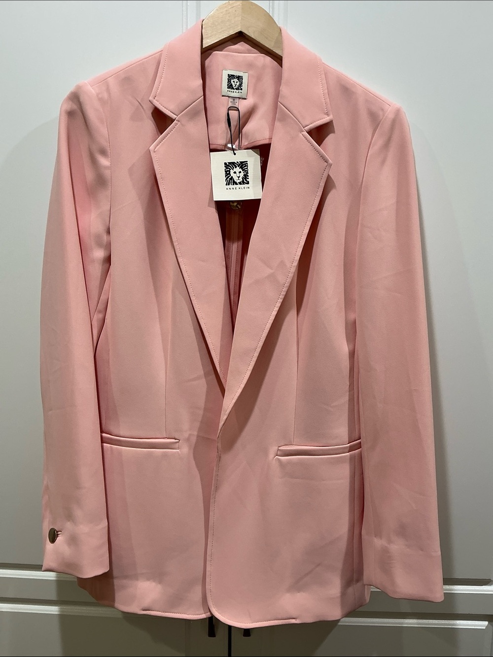 Women's Classic Blazer Jacket in Light Pink - Picture 2 of 3
